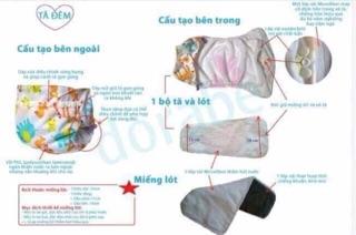 Bỉm vải Dorabe size L từ 12-24kg