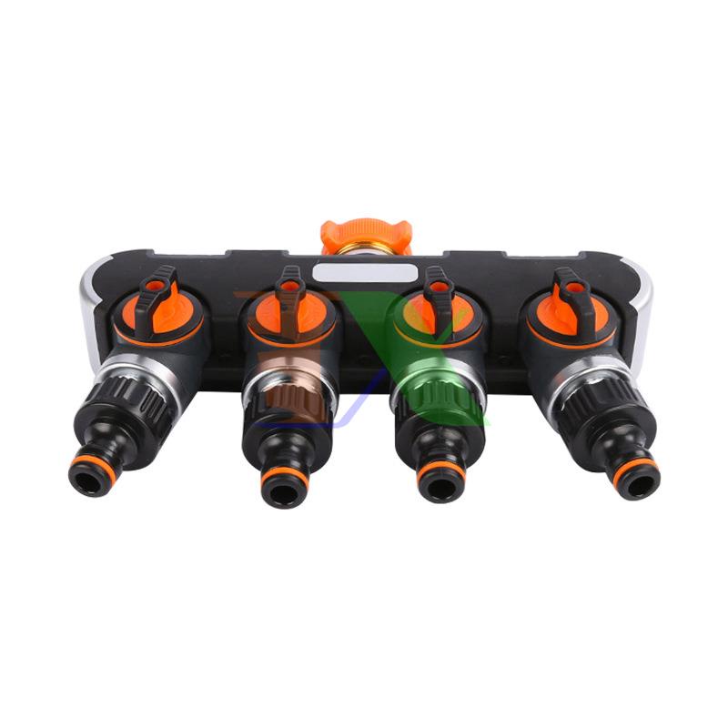 Đầu nối nhanh chia 4 NN4.EC1, Khớp nối nhanh chia 4 có van khóa 1/2&quot; 3/4&quot;