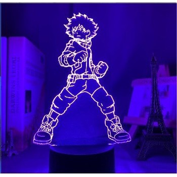 Đèn 3D Izuku Midoriya Phòng ngủ Led Cảm ứng Anime My Hero Academia Quà tặng Đèn ngủ Led