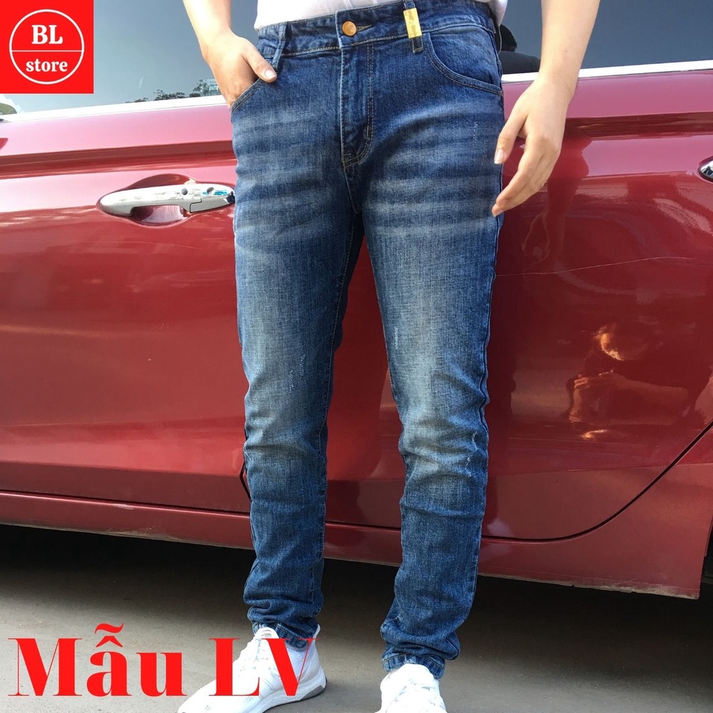 Quần jean nam xanh trơn cao cấp tinh tế, quần bò nam đẹp co giãn xanh trẻ trung dân công sở đi làm học sinh đi học | BigBuy360 - bigbuy360.vn