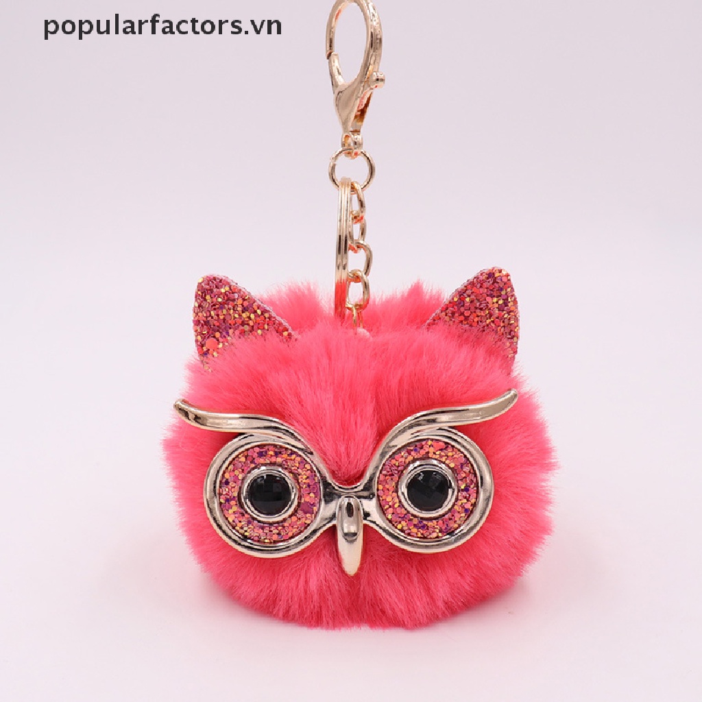 [Phổ Biến] Móc Khóa Hình Cú Mèo Lông Thỏ Nhân Tạo Dễ Thương Cho Nữ [VN]