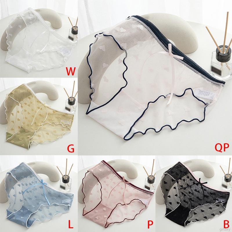 Quần lót cotton viền ren thoáng khí họa tiết trái tim dễ thương phong cách Hàn Quốc thời trang mùa hè cao cấp cho nữ