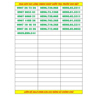Sim số đẹp giá rẻ mobi