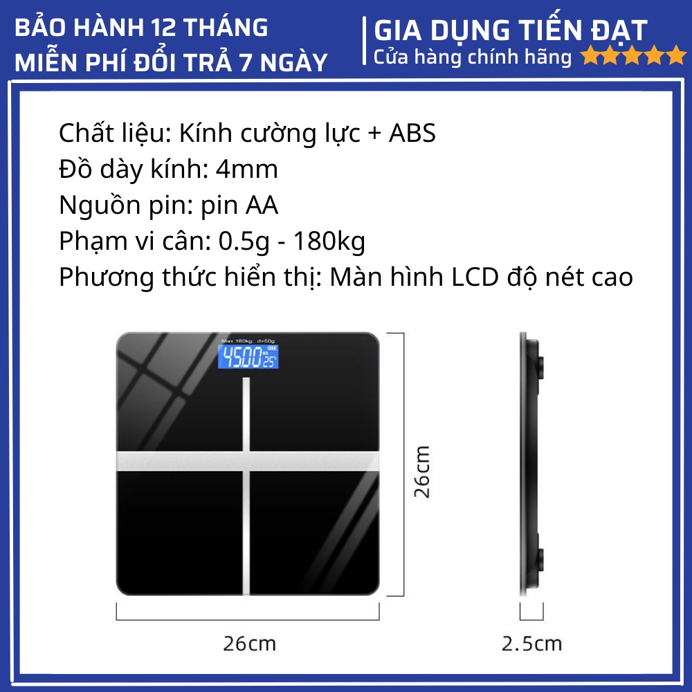 Cân điện tử sức khỏe kết nối Bluetooth Đo Mỡ Máu, Lượng Cơ, Tỉ Lệ Mỡ Cơ Thể Kết Nối App Điện Thoại