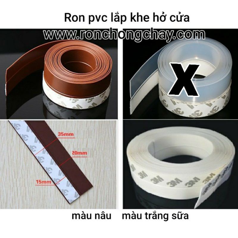 4 mét Ron pvc dán chân cửa lắp khe hở