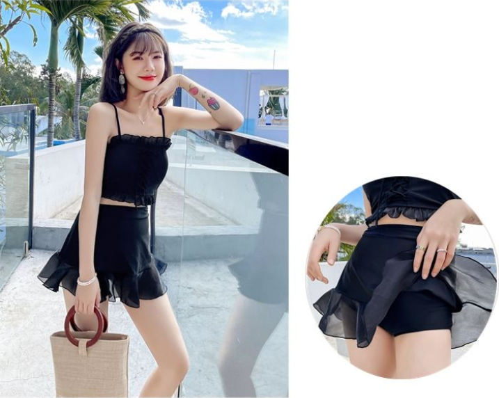 Set đồ bơi hai mảnh phong cách Hàn Quốc dành cho nữ