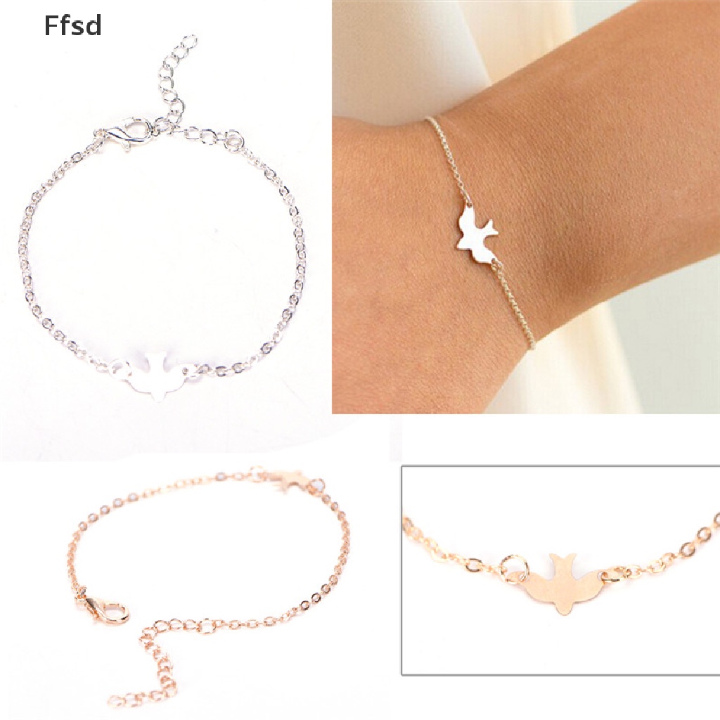 {Ffsd} Vòng Đeo Tay Hình Chim Bồ Câu Nhỏ Nhắn Hòa Bình Bay Dễ Thương *