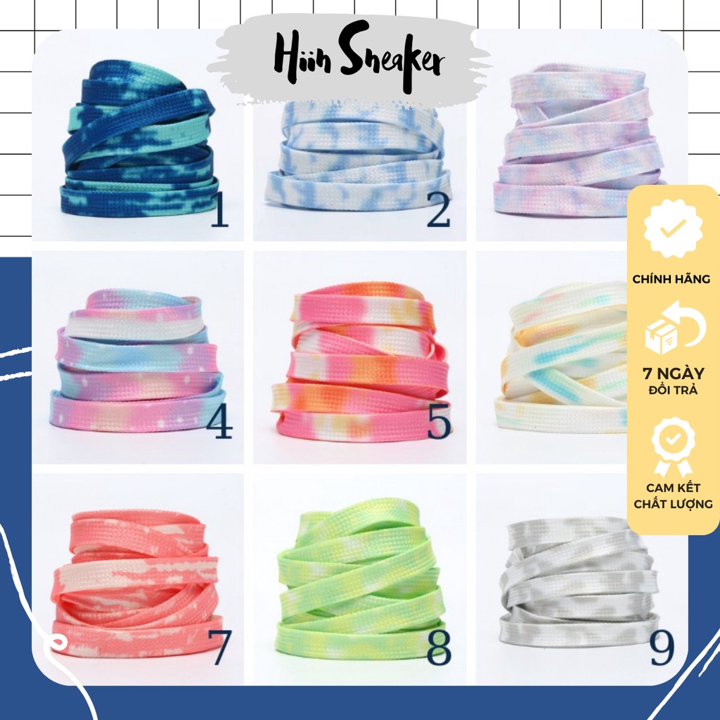 Dây giày custom nhiều màu, dây giày co giãn phối mọi loại giày siêu cute