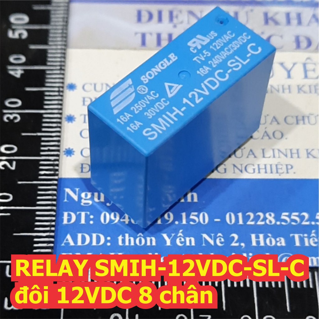 RELAY đôi SMIH-12VDC-SL-C 12VDC 8 chân kde7136