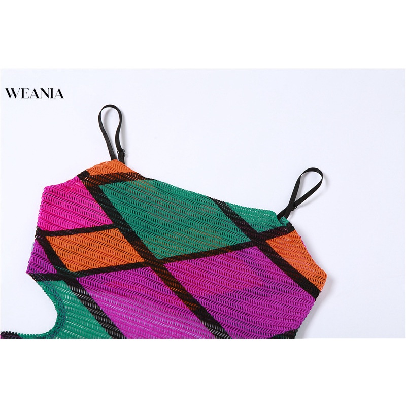 Đầm Ôm Dáng Hở Lưng Phối Lưới In Họa Tiết Quyến Rũ Cho Nữ