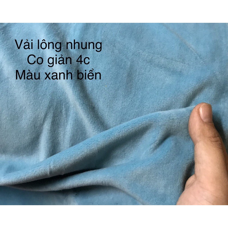 Vải lông nhung CO GIÃN 4 chiều  CO GIÃN chuyên dùng may thú bông siêu mềm siêu mịn, sịn xò