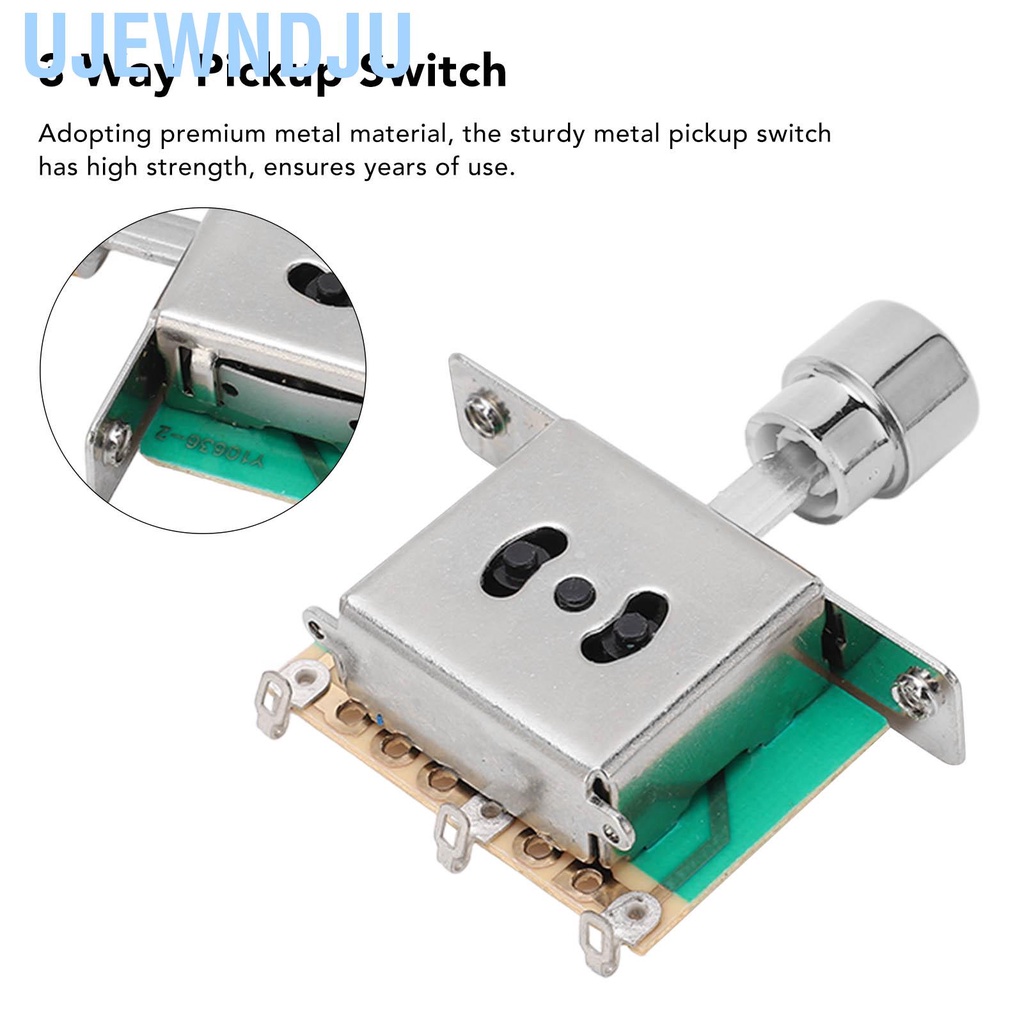Ujewndju Guitar 3 Way Toggle Switch High Strength Metal Electric Pickup Selector
