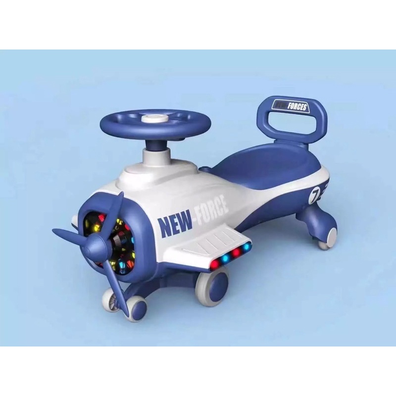 Xe lắc máy bay cho bé  ,xe chòi chân cao cấp New force có đèn nhạc  mẫu mới nhất  trọng tải 120kg.