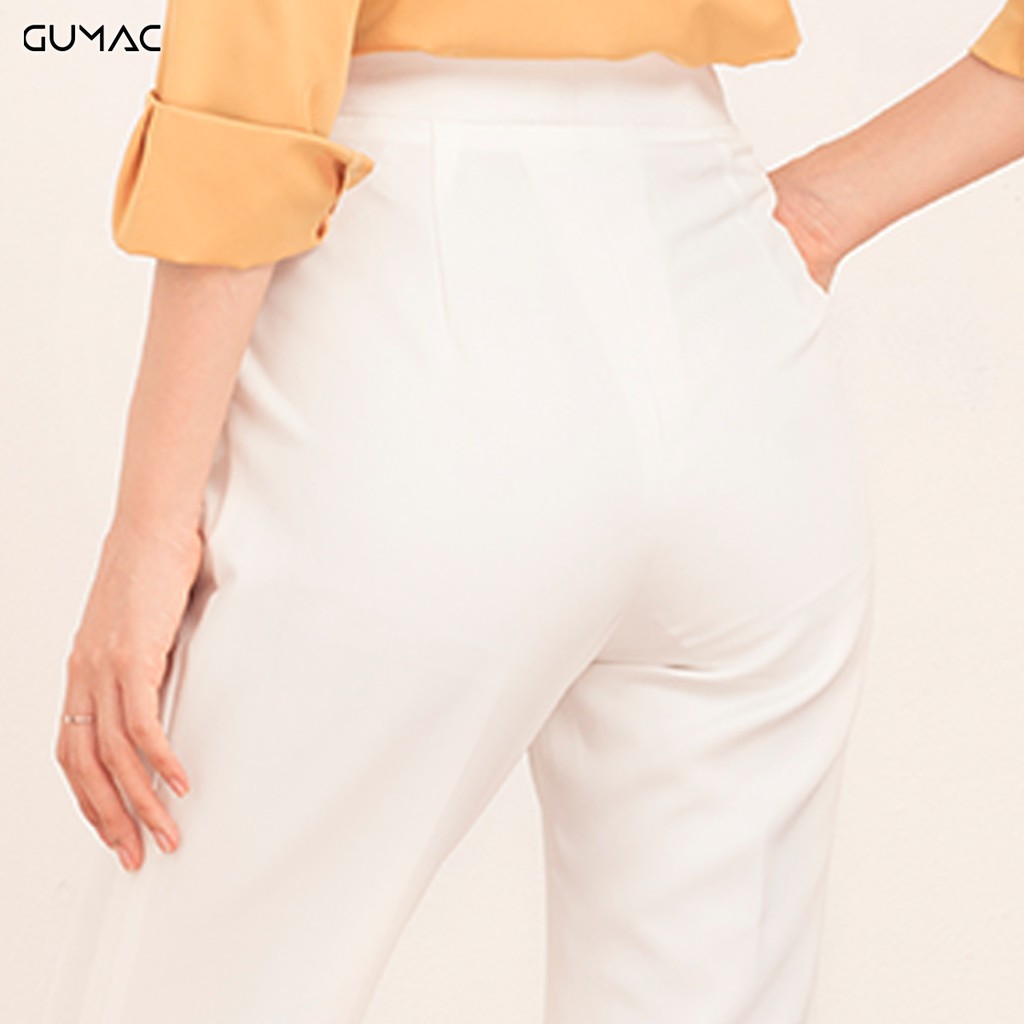 [Mã WABRGU72 giảm 10% tối đa 50k đơn 250k] Quần ống suông có li QA519 GUMAC | BigBuy360 - bigbuy360.vn