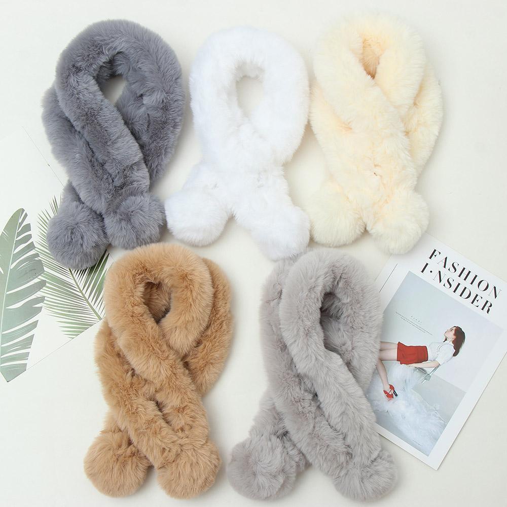 Khăn Choàng Lông Thú Màu Sắc Thời Trang Chống Gió