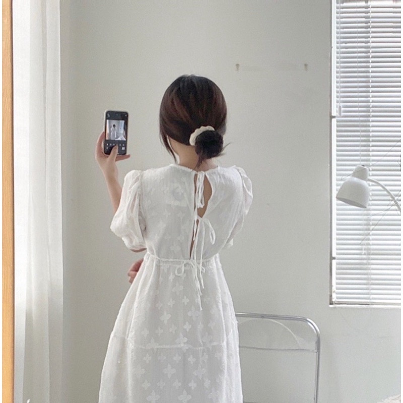 Pass váy dài nơ lưng size M