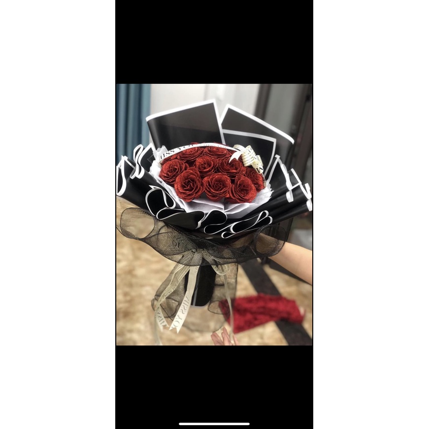 Giấy Trắng Đen Viền Kích Thước 58x58cm