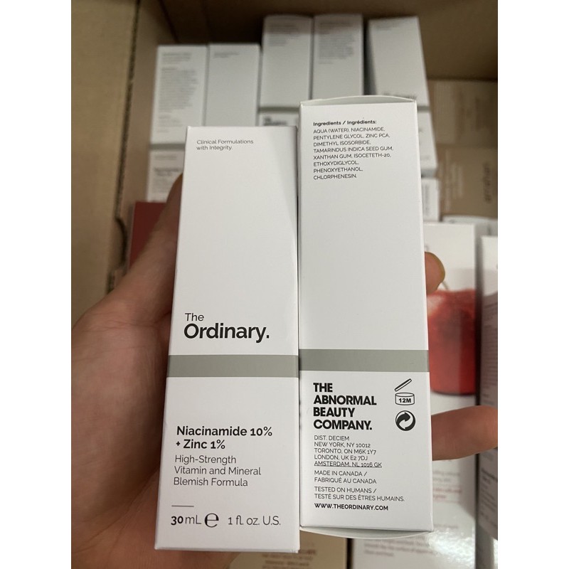 Tinh chất The Ordinary Niacinamide 10% + Zinc 1% / Ordinary