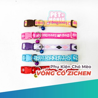 Vòng cổ cho chó mèo Zichen hoa văn