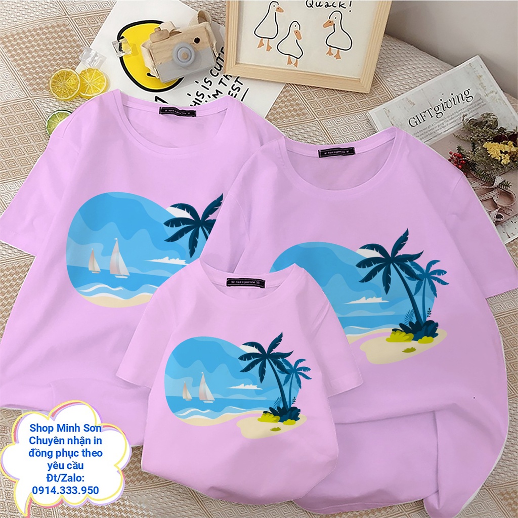 🏖⛵🏖VIDEO ÁO GIA ĐÌNH THUYỀN VÀ BIỂN, ÁO ĐI BIỂN CHẤT COTTON LOẠI 1 ĐỦ MÀU ĐỦ SIZE