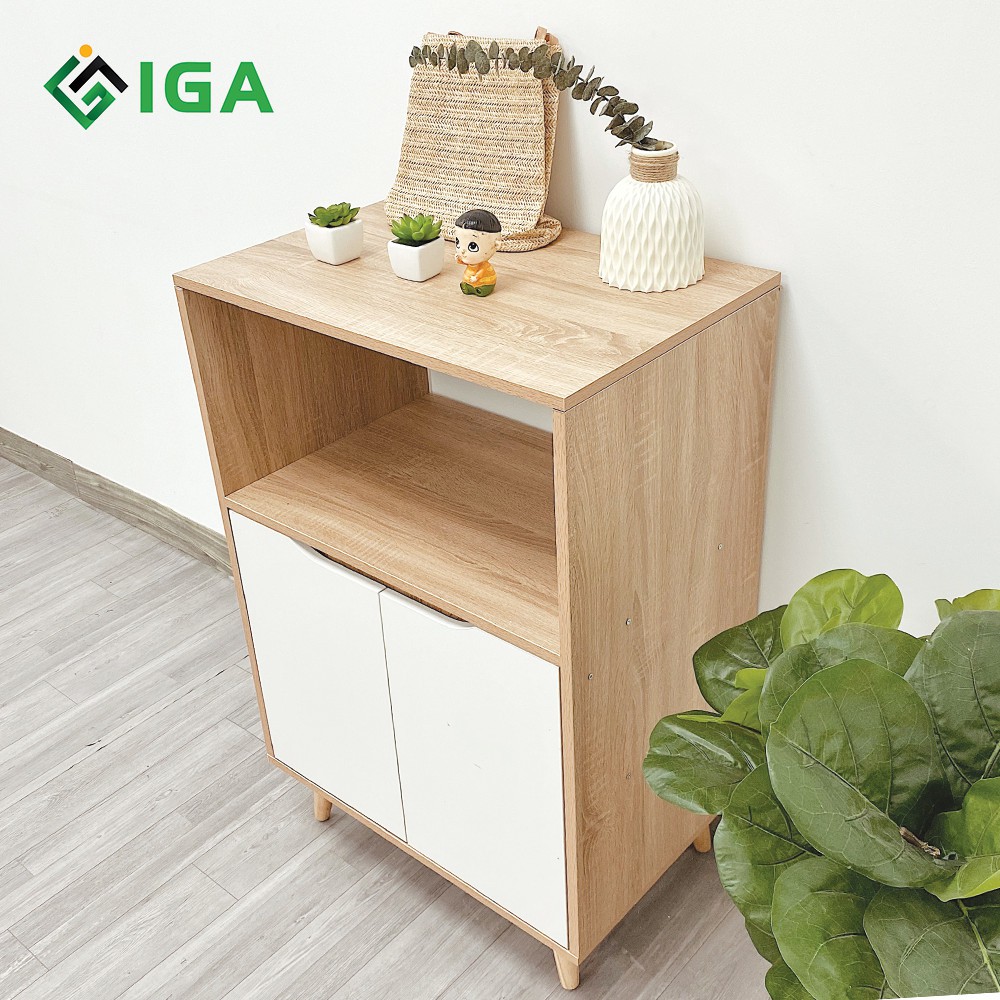 Tủ Kệ Lò Vi Sóng IGA Model 01 Phong Cách Nordic - GP118