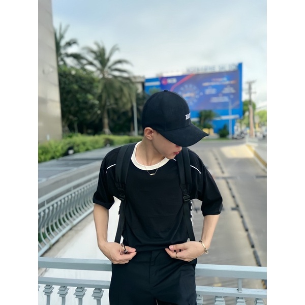 Áo Thun Áo Phông Unisex Nam Nữ Chạy Viền Phối Ulzzang Hot Trend Street Style Mr Smile 99 Shop