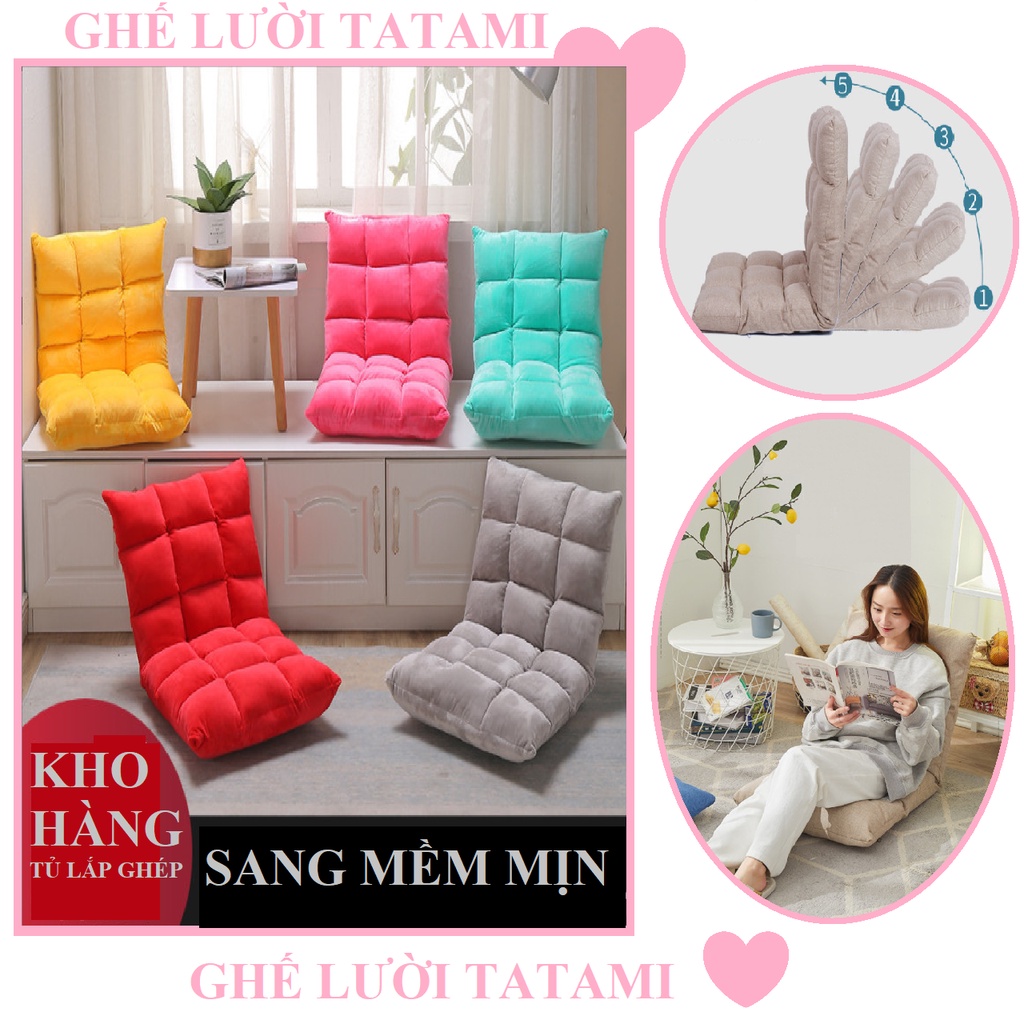 Ghế Lười Gấp Gọn Ngồi Bệt Tựa Lưng Siêu Hot Được Chọn Màu - Ghế Lười Học Sinh Kích Thước 110cm x 50cm x 12cm