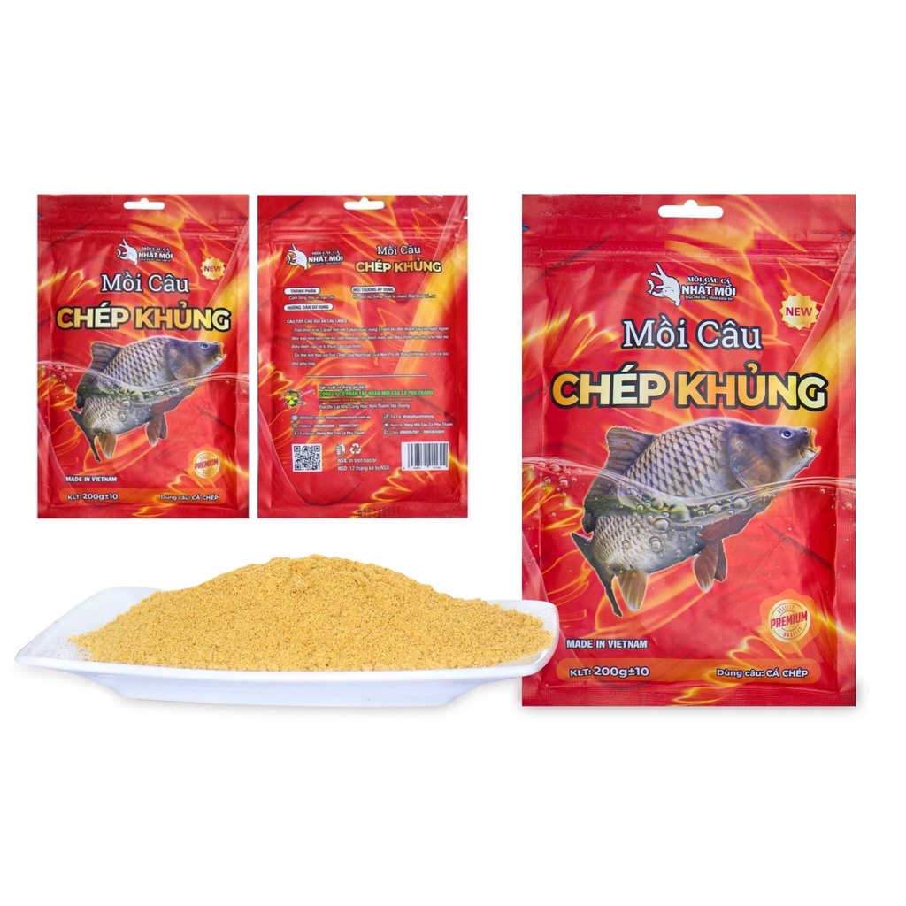 Mồi câu cá mồi chép khủng phú thành 200g chuyên câu cá chép.câu đài tay lăng xê siêu nhạy chất lượng giá rẻ
