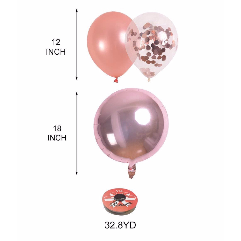 Bong bóng cao su 12&quot; màu vàng hồng trang trí tiệc