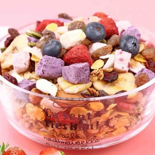 Ngũ Cốc Sữa Chua Hoa Quả Yougurt Fruit Oatmeal Đài Loan 400g - 500g 💝FREESHIP💝 Ngu Coc Sua Chua Mix Hoa Quả Ăn Kiêng