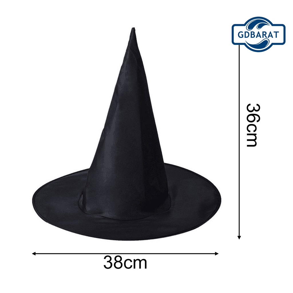 Nón Phù Thủy Màu Đen Sáng Tạo Cá Tính Cho Tiệc Halloween
