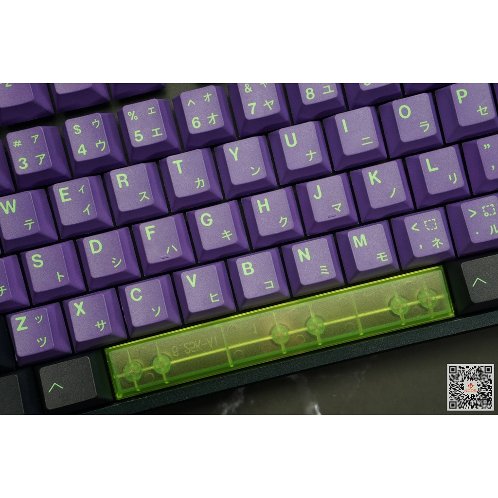 Keycap Eva PBT profile Cherry in dyesub 134 nút cho bàn phím cơ layout 108/104/98/87/84/75/68/64/61