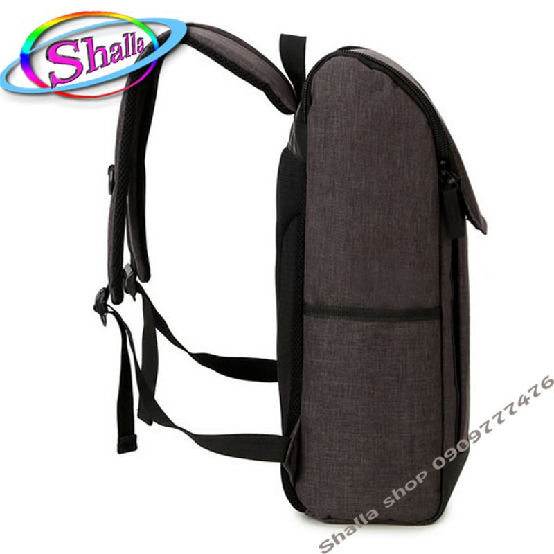 {MẪU MỚI} balo thời trang nam nữ nắp kéo Shalla đen,xám