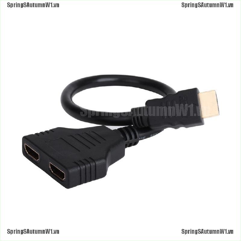 (Hàng Mới Về) Đầu Chuyển Đổi Từ 1080p Hdmi Sang 2 Cổng Ra 1 Cổng Tiện Dụng