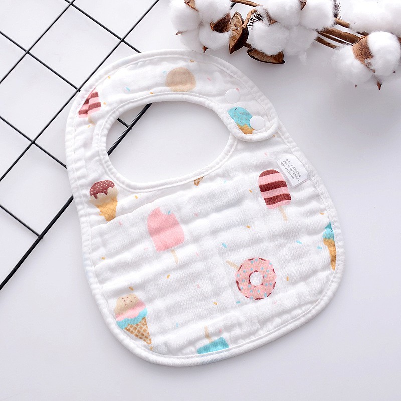 Yếm xô vuông 8 lớp 100% cotton mềm mại thấm hút tốt, đồ dùng cho bé Babyzoo