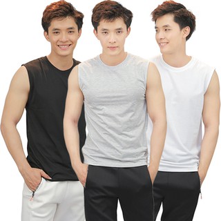 Bộ 3 áo thun form body cotton ba lỗ nam