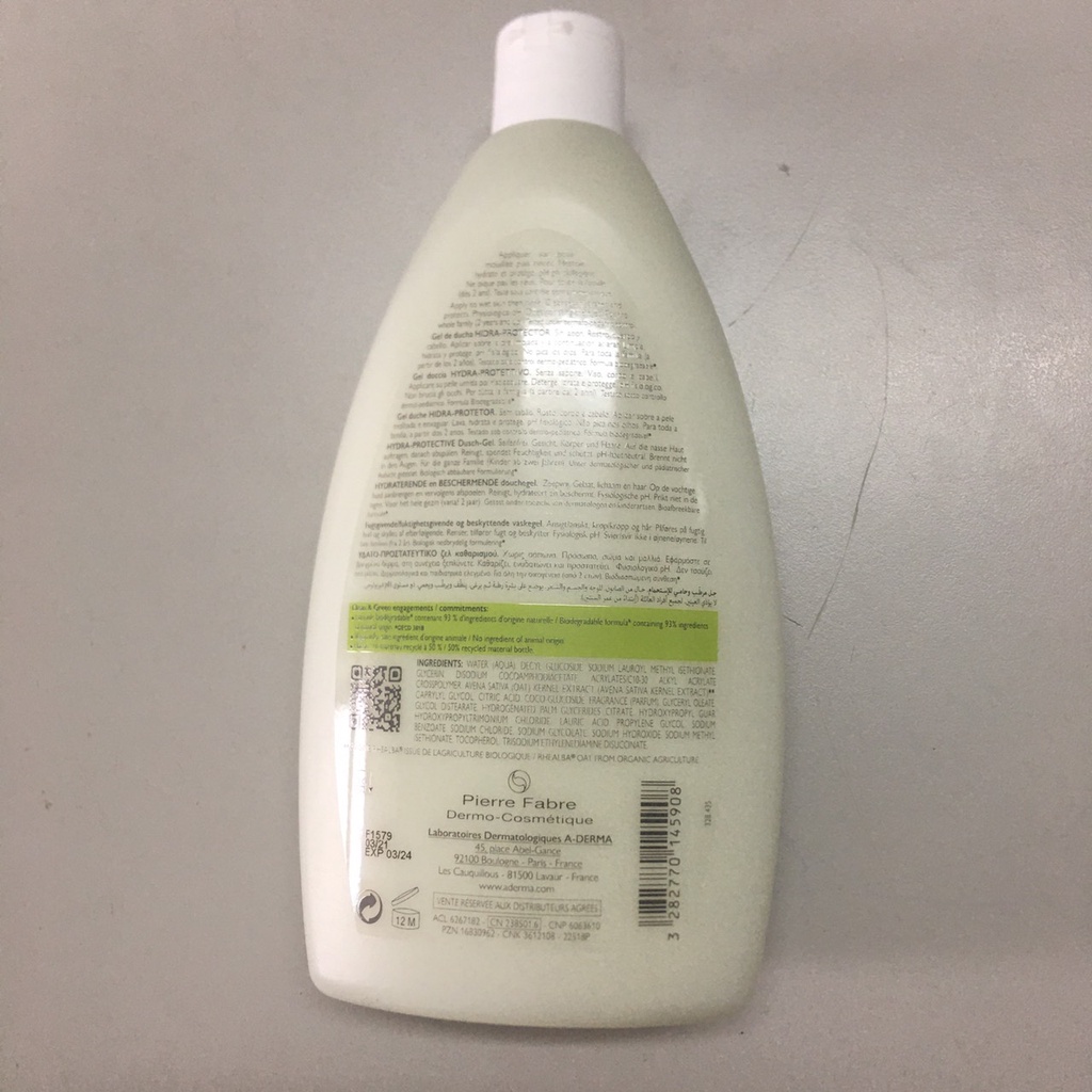 Sữa tắm giảm mụn lưng Aderma của Pháp 500ml dành cho da thường