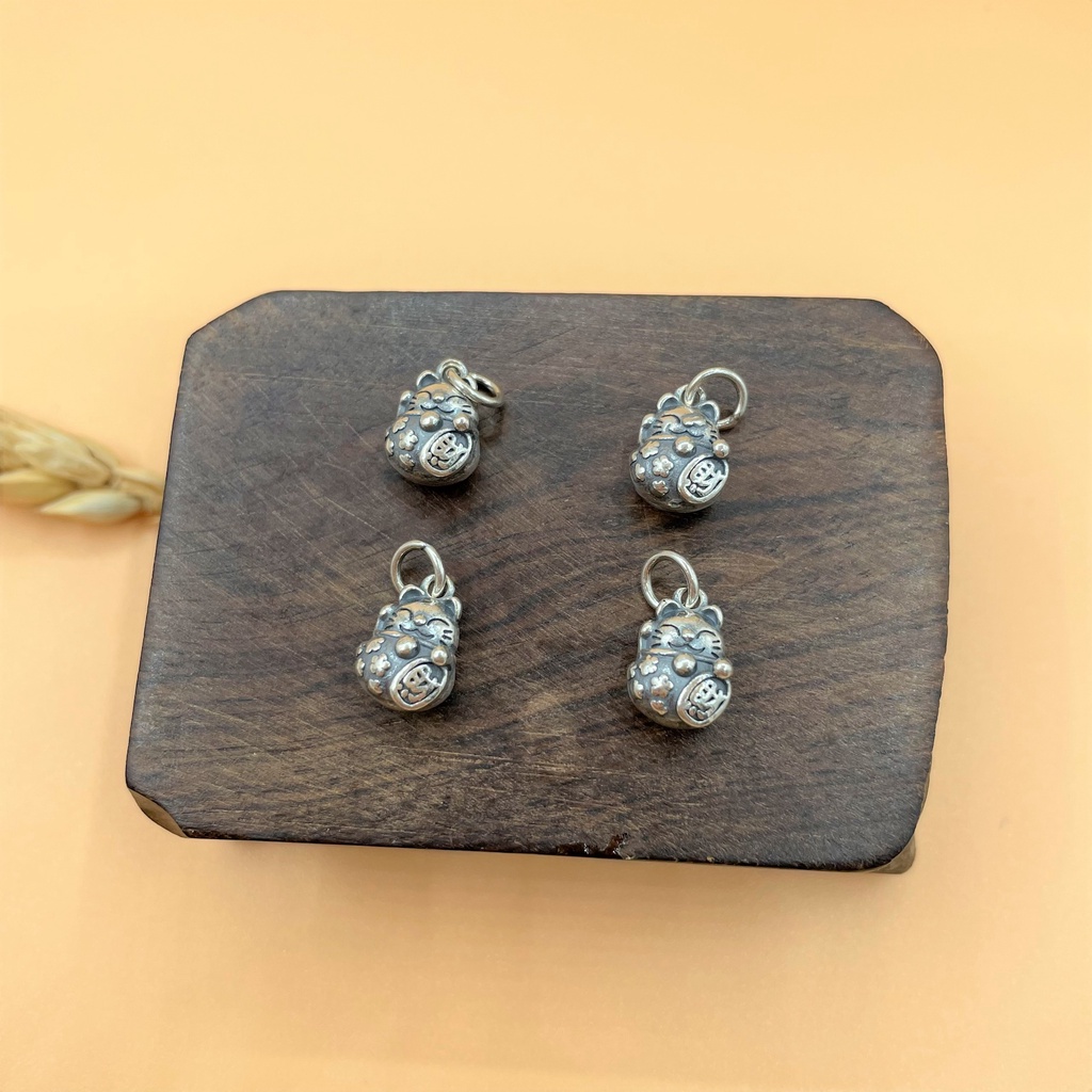Charm bạc thái móc treo mèo thần tài béo - Charm Bạc 925 - Mã CA153