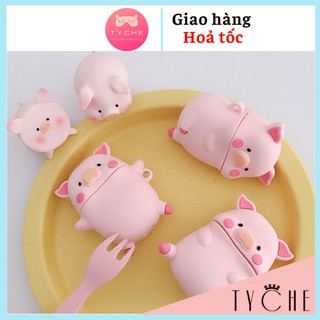 Vỏ bảo vệ bao đựng tai nghe ✔️ case airpod 1 2 Pro ✔️ Lợn hồng