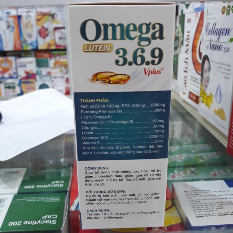OMEGA 369 - Tăng cường thị lực cho mắt, giúp sáng mắt, tốt cho da, tim mạch