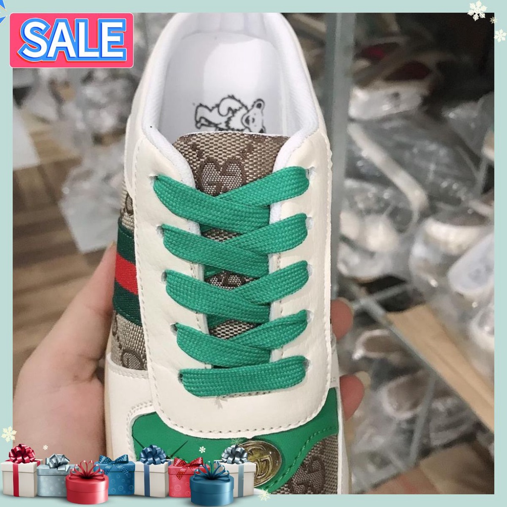 Giày sục 𝐆𝐮𝐜𝐜𝐢 nữ, ✅phun box bill✅Sục Thể thao nữ 3 sọc GC cực chất hàng cao cấp