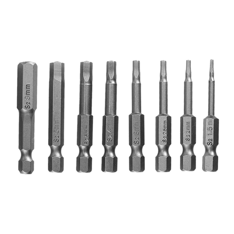 Set 8 mũi khoan hợp kim thép dài đầu lục giác đa năng tiện dụng