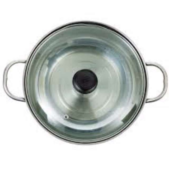 Nồi ăn lẩu inox nắp kính 26cm- dùng trên mọi loại bếp