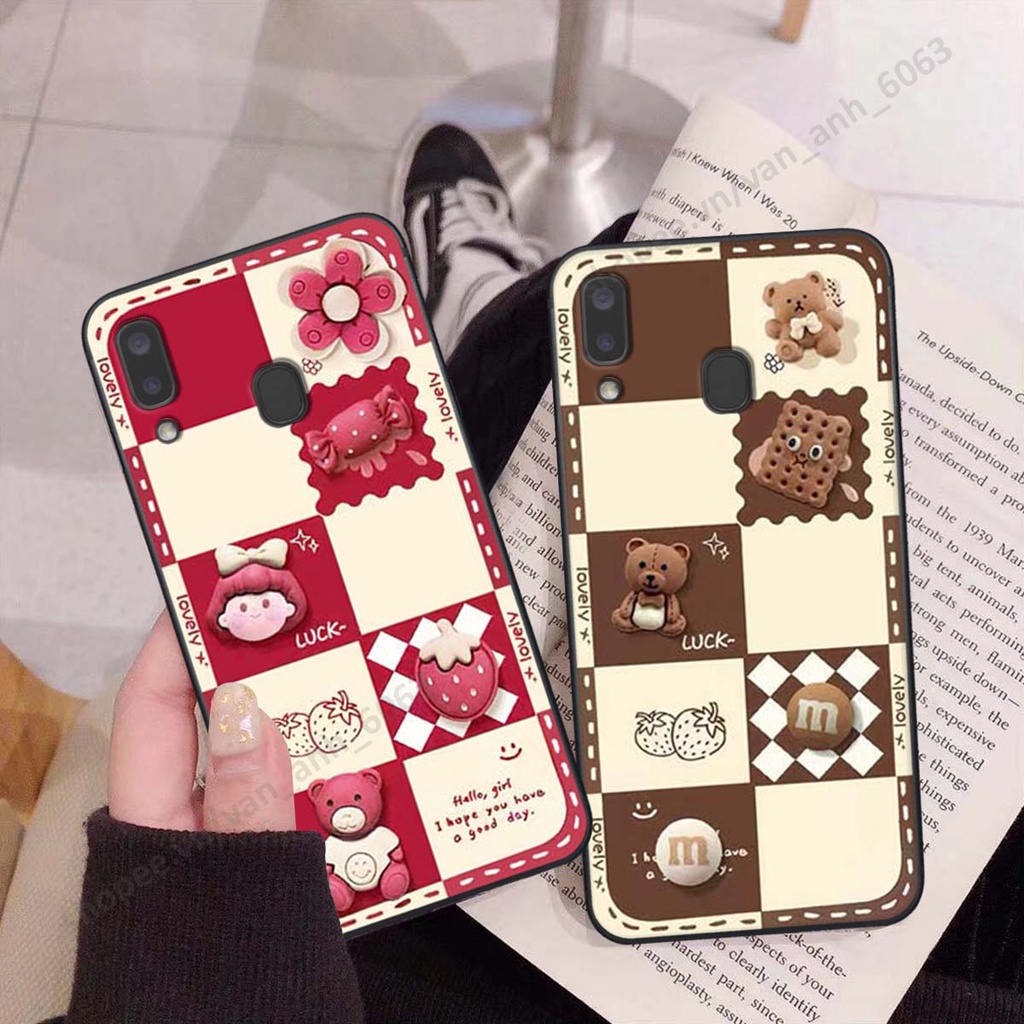 Ốp lưng Samsung A20 / A30 hình gấu, kẹo dễ thương cute