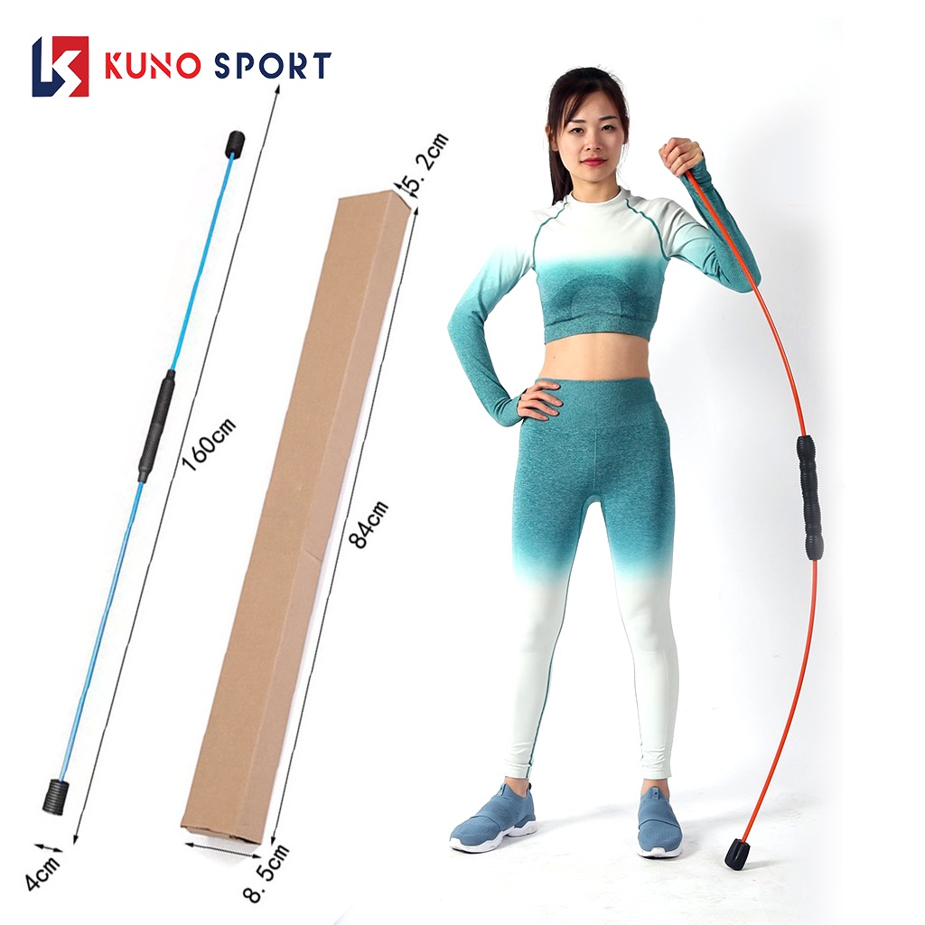 Gậy rung đàn hồi tập gym KUNO SPORT có thể tháo rời