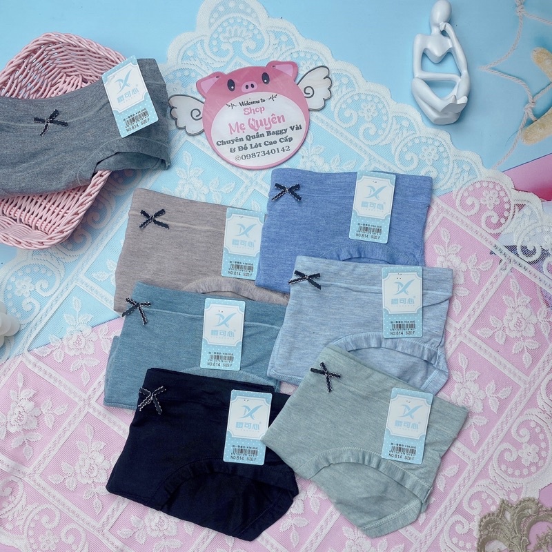 Quần lót nữ cotton muối tiêu siêu nhẹ, mềm mát thoáng khí, kiểu dáng đơn giản dễ phối đồ