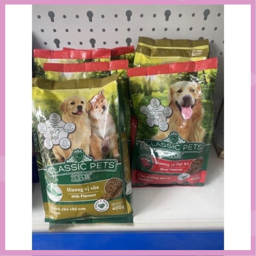 Hạt dinh dưỡng cho chó CLASSIC PETS ADULT/PUPPY 400GR