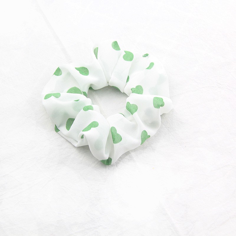 Dây buộc tóc scrunchie hình tim phong cách thời trang Hàn Quốc