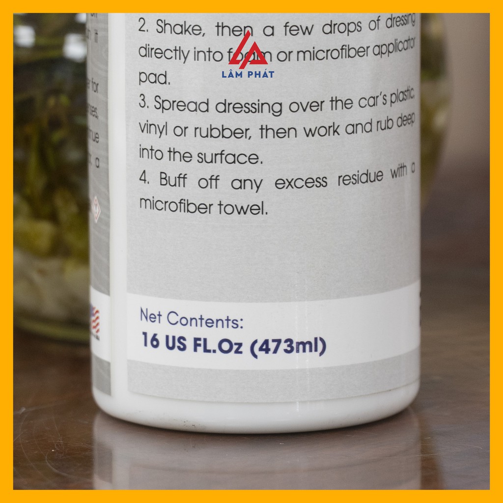 Dung Dịch Bảo Dưỡng Cao Su ,Nhựa Nội Thất VRP Dressing 473 ml (Chai)