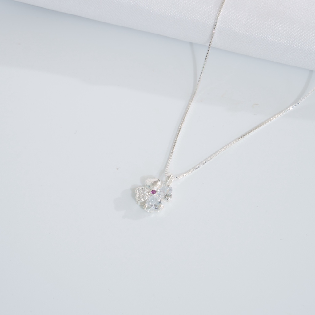 Dây chuyền bạc ATJ9071 dành nữ hình 4 lá cỏ Crystal pins ANTA Jewelry
